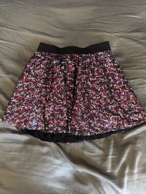 GAP Black Skirt with Pink, Purple and Blue Sequins / AA39